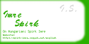 imre spirk business card